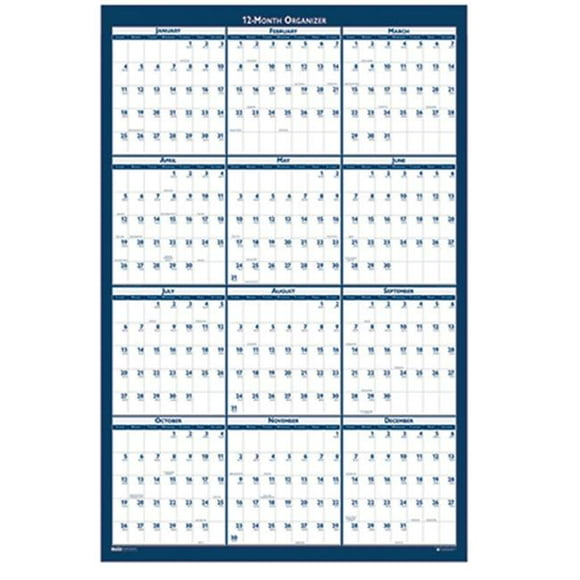 House Of Doolittle HOD3960 Laminated 24X18 Calendar Year Planner