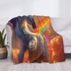 thumbnail image 3 of Balery Rainbow Sunset Cloud White Horse Manta de Franela con Dibujo, Lujo Ultra Suave y Cálido, Antipelusa y Resistente a las Arrugas para Cama, Sofá, Camping -40"x30", 3 of 6
