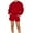 Red, variant on Scyoekwg Women's Fall Two Piece Outfits Long Sleeve Sweatshirt Shorts Matching Outfits Two Piece Set Fashion Casual Sweatsuits (Red,XL)