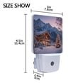 thumbnail image 4 of LED Sensor Night Light Auto On/Off Dusk to Dawn Lamp for Bedroom Hallway Beautiful Wooden Chalet 2 Pack, 4 of 7