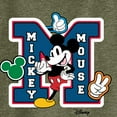 thumbnail image 3 of Disney - Mickey Mouse - Large Letter M Collegiate - Juniors High Neck Tank Top, 3 of 5