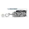 thumbnail image 6 of Buckle-Down Pet Leash, Dog Leash, Floral Paisley White Black, 4 Feet Long 1.0 Inch Wide, 6 of 6