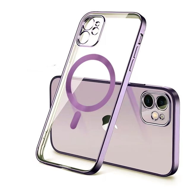 Funda De Silicona Transparente Para IPhone 13 12 11 Pro Max 12Mini 13Mini Cargador Inalámbrico Magsafe Galvanoplastia Magnética Cubierta Protectora