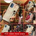 thumbnail image 2 of LYM-Phone Case For Nokia C300 4G, Wristband Protective Flower Fashion Design Ring Wrist Strap Soft case Anti-dust Waterproof Lanyard Durable Kickstand Dirt-resistant Anti-knock Silicone, 2 of 9