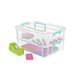 thumbnail image 3 of Sterilite 1427clr stack & carry - Caja de 2 capas, tapa transparente y asa azul, capas transparentes Sterilite Caja con asa de 2 capas Stack & Carry, 3 of 10
