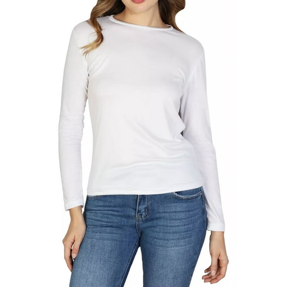 Playera Mujer Dama Slim Fit Muy Comoda De Manga Larga Lycra