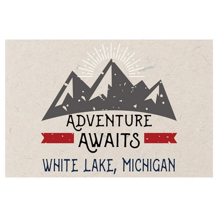 

White Lake Michigan Souvenir 2x3 Inch Fridge Magnet Adventure Awaits Design