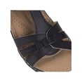 thumbnail image 5 of Sandalias confort con tacón corrido bajo y correa de fácil ajuste unicolor para mujer, 5 of 5