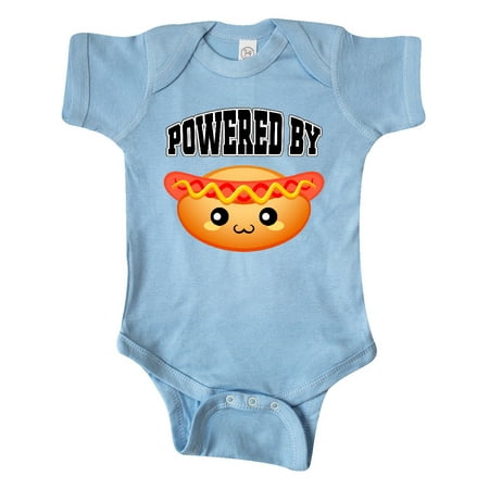 

Inktastic Hot Dog Powered By Hotdogs Gift Baby Boy or Baby Girl Bodysuit
