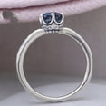 thumbnail image 2 of Silver Crown Ring with Blue Zircon Accents: European Style Fashion Ring for Women  Adds a Touch of Royalty to Your Look, 2 of 5