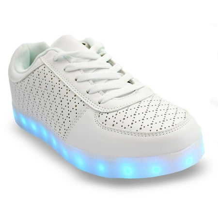 Galaxy LED Shoes Light Up USB Charging Low Top Perforated Men’s Sneakers (Best Way To Sell Sneakers)