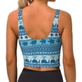 thumbnail image 4 of Uemuo Sea Underwater Animals Pattern Women's Sports Bra - High Impact Support, Breathable, and Comfortable Athletic Bra for Running, Yoga, and Workouts, 4 of 9