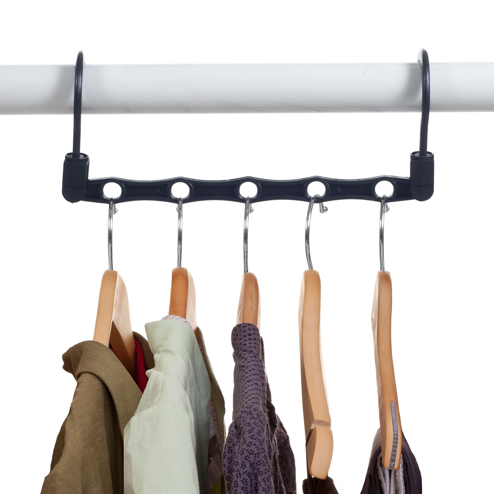 DTICON Hangers Space Saving, Metal Chain Clothes Hanger Organizer with 8  Slots, Magic Foldable Multiple Hangers in One, Collapsible Vertical Space