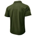 thumbnail image 4 of YAYUBA Men Polo Shirt Button Down V Neck Big and Tall Collared Shirt Stretch Relaxed Fit Loose Fit Streetwear, 4 of 8