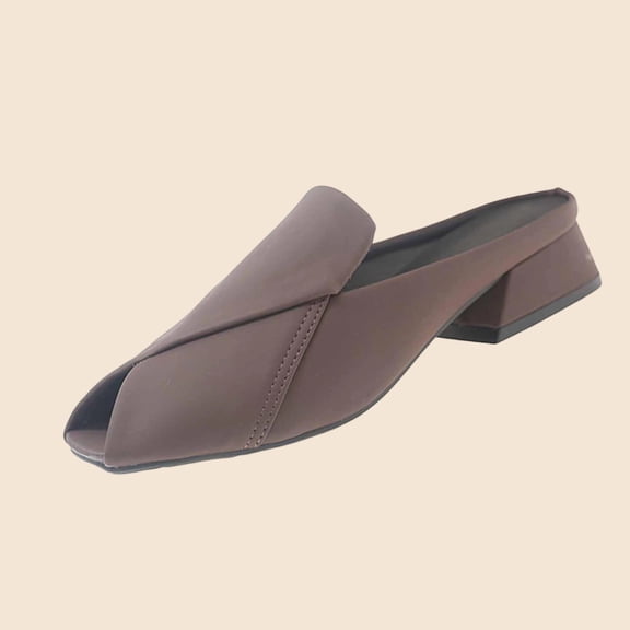 Women's Sandals Women's Fashionable Casual Spring And Summer Versatile Beach Wedge Solid Color Peep-Toe Open-Toe Slippers,Coffee,38