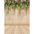 thumbnail image 1 of BSDHOME Polyester 5x7ft Light Yellow Photography Backdrops no Splcing Flower Wood Wall and Floor Background, 1 of 3