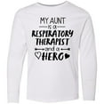 thumbnail image 3 of Inktastic My Aunt is a Respiratory Therapist and a Hero Long Sleeve Youth T-Shirt, 3 of 5