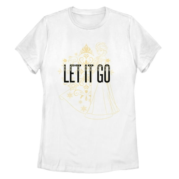 Women's Frozen Elsa Let It Go  Graphic Tee White Medium