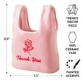 thumbnail image 6 of Mainstays Pink Bodega Shopping Bag Ceramic Vase, 5.9" L x 9" H, 6 of 6