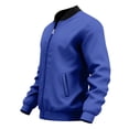 thumbnail image 5 of CCRFTGI Mens Bomber Jacket Lightweight Casual Golf Windbreaker Spring Fall Full Zip Up Coat Jackets withPockets Royal Blue M, 5 of 6
