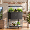 thumbnail image 4 of 10-30 Gallon Fish Tank Stand With Power Outlets Metal Frame Aquarium Cabinet Storreptile Turtle For Home Office Up To 400 Lbs 27., 4 of 4