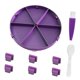 thumbnail image 5 of Bandeja redonda para clasificar cuentas con separadores. Organizador de cuentas y diamantes. negro y violeta, 5 of 9