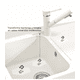 thumbnail image 5 of Fregadero Italiano Cuarzo Premium Tina Con Escurridor Color Blanco Marca Plados PL08610 Plados TE-1T-PL08610-58L, 5 of 5