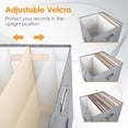 thumbnail image 4 of Coffret de Stockage de Disques Vinyles de 2 - pour 100+ LPs Simples, Caisse de Lin Empilable avec Couvercle, Support de Collection de Musique à Lecture Longue Pliable, Organisateur de Classeur de Documents avec Poignée, 4 of 4