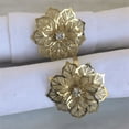 thumbnail image 5 of 50Pcs Flower Design Napkin Rings Metal Gold Napkin Buckle Napkin Ring Holder, 5 of 5