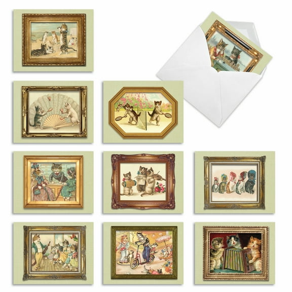 10 Assorted All Occasion Blank Note Cards with Envelopes (4 x 5.12 Inch)