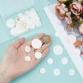 thumbnail image 3 of 40Pcs Natural Freshwater Shell Cabochons 16/18/20/30mm Flat Round Disc Freshwater Shell Charms No Hole Coin White Stone Shells Cabochon, 3 of 5