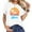 White, variant on Miami Sunset Palm Trees Beach Vacation Tourist Gif Women's Cute Short Sleeve Shirts with Unique Prints