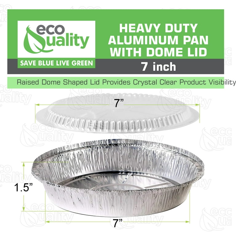 Party Bargains Premium Quality Durable 9 x 7 Aluminum Foil Pans 5 lb Capacity with Board Lids 25 Count