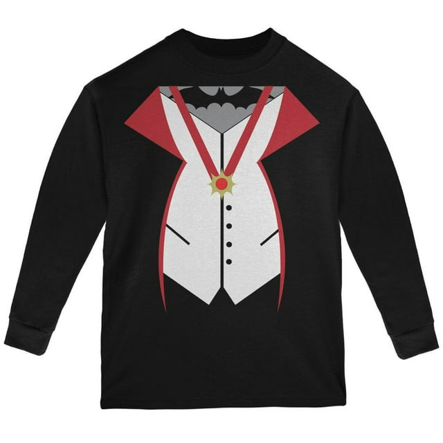 Halloween Vampire Costume T-Shirt à Manches Longues Noir pour Jeunes