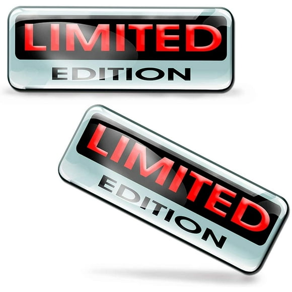 2 Silicone Logo Emblem Stickers Limited Edition Decals Car Auto Moto Tuning KS 88