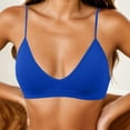thumbnail image 2 of Zpanxa Bras for Women No Underwire Wireless Seamless Deep V-Neck Tank Bra, Spaghetti Strap Pullover Everyday Lingerie, Solid Color, 2 of 5