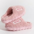 thumbnail image 2 of Vedolay Slippers for Women Indoor Plush Slides House Slippers Slip On Indoor Flat Slipper Pink,37, 2 of 4