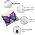 thumbnail image 4 of COMIO  Butterfly Throw Pillow Cover Watercolor Animal Bird Magical Fantasy Butterflies Pillow Cases Home Decorative Cushion Cover for Bed Sofa Purple Black 2Pcs, 4 of 6
