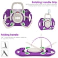 thumbnail image 3 of Mantto Kids Case for iPad 10th Generation 10.9 inch 2022, 360 Rotatable Ring Stand Heavy Duty Rugged Handle with Shoulder Strap-Pencil Holder Case Shockproof Silicone Kids Friendly Cover, Purple, 3 of 9