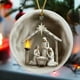 thumbnail image 1 of mfyjkho Adorno colgante de belén, redondo, acrílico, 8 cm, decoración religiosa navideña, para ventana de árbol, paquete de 1, 1 of 5