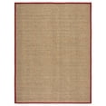 thumbnail image 3 of SAFAVIEH Natural Fiber Arbor Bordered Area Rug, Natural/Burgundy Red, 9' x 12' - Large - Coastal Design, Natural & Burgundy Red, Seagrass, Ideal for Entryway, Kitchen, Living Room, Office, 3 of 12