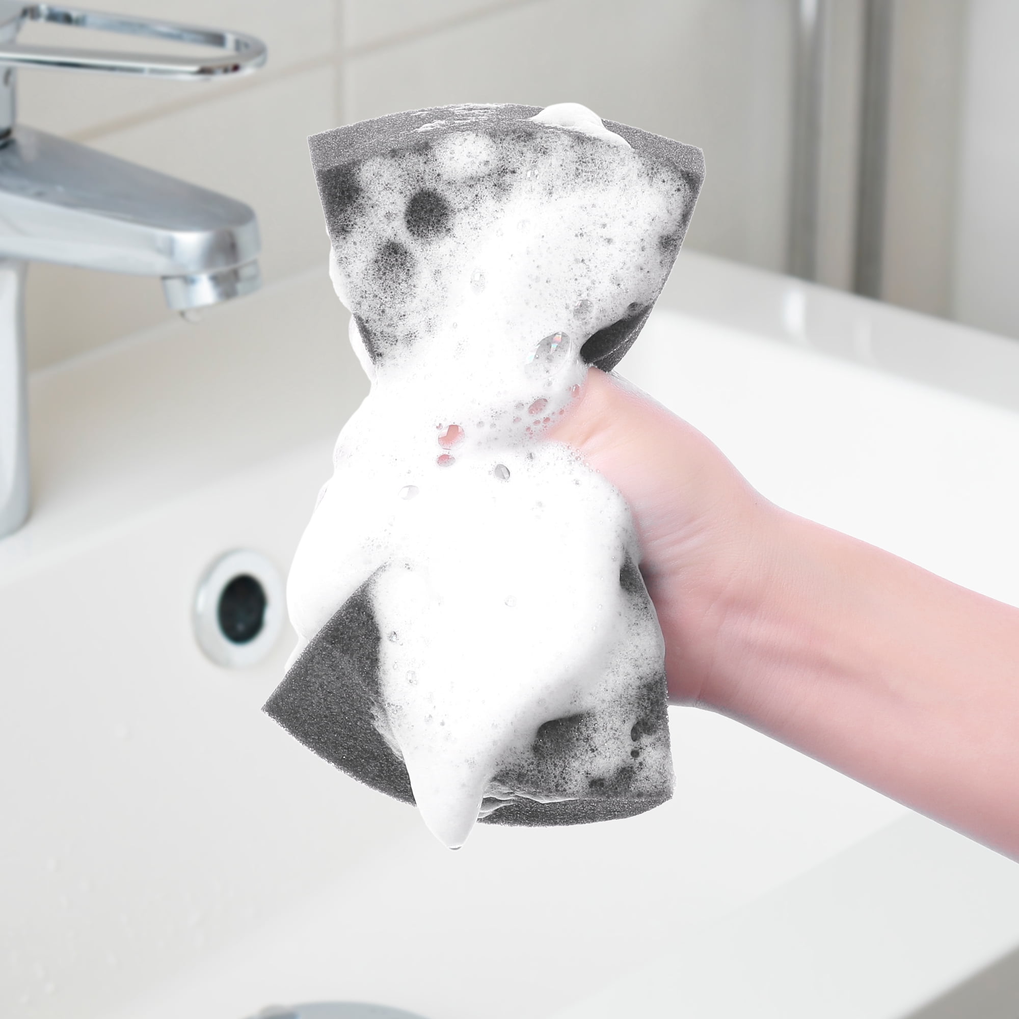 Unique Bargains Sponges Cleaning Kitchen Sponge Non Scratch Sponges Grey 6.5"x3.5"x1.8"