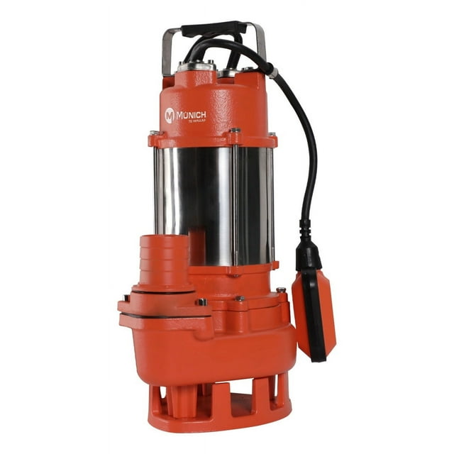 Bomba Sumergible Acero Inoxidable Agua Sucia 1hp Flotador Munich WQD-16