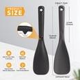 thumbnail image 3 of Januofit Multifunction Cooking Spoons for Nonstick Cookware, Seamless Design Silicone Spatula Spoon for Mixing, Scoop and Scrape, Dishwasher Safe, Black & Gray, 3 of 8