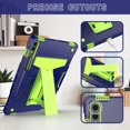 thumbnail image 4 of ELEHOLD Heavy Duty Rugged Case for Samsung Galaxy Tab S9+ /S9 FE+ 2023, Built-in Hidden Kickstand Pencil Holder Shockproof Anti-Scratch Hybrid Case for Samsung Tab S9 Plus /S9 FE Plus,Navy + Green, 4 of 5