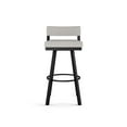 thumbnail image 2 of Amisco Travis 30 In. Swivel Bar Stool - Pale Grey Beige Polyester / Black Metal, 2 of 9