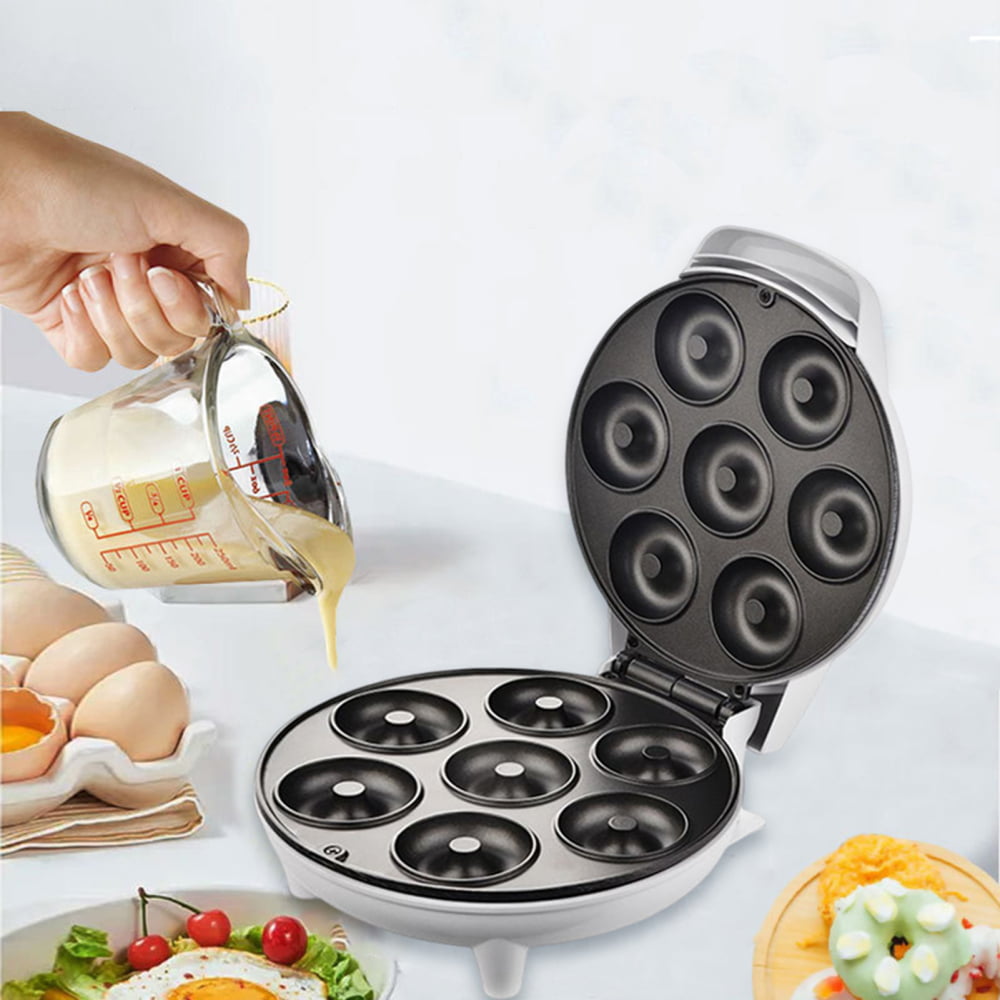 Mini Donut Maker Machine for Home，1200W Double-Sided Heating Donut Maker  Makes 12 Doughnuts with Non-Stick Surface