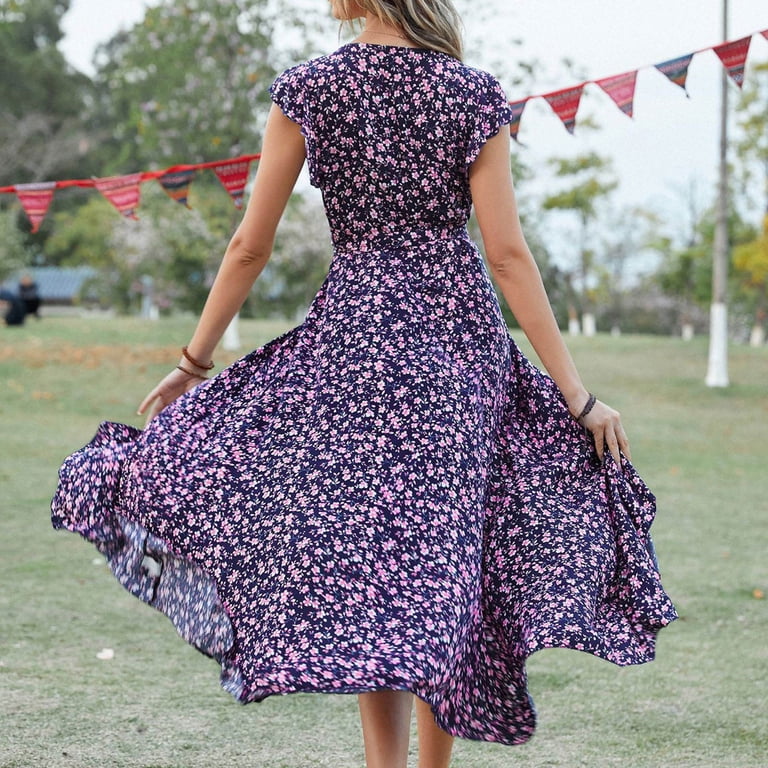 blue dress for baby girl Plus Size Black Wrap Dress main image 0