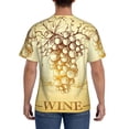 thumbnail image 3 of Bixox Men's Bunch of Grapes Printed Short Sleeve Skinny Athletic T-Shirt, 3 of 6