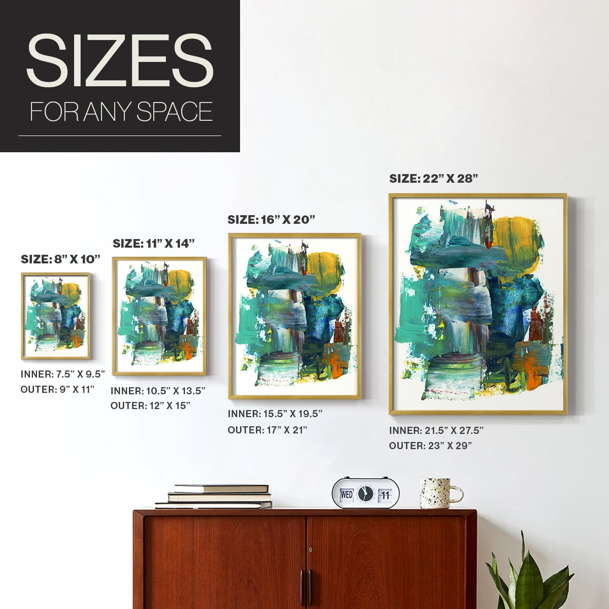 Abstract I in Paper Solid Wood 11 x 14 Framed Print